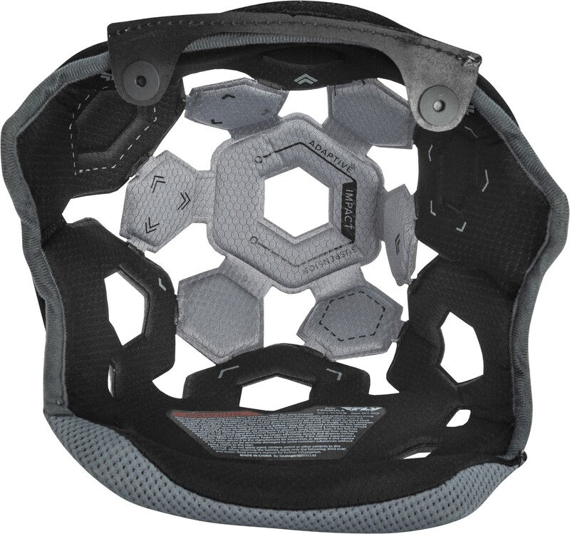 FLY RACING Formula Youth Kindermaat Helmpads (YS-20 mm) - Zwart/Cool Grey