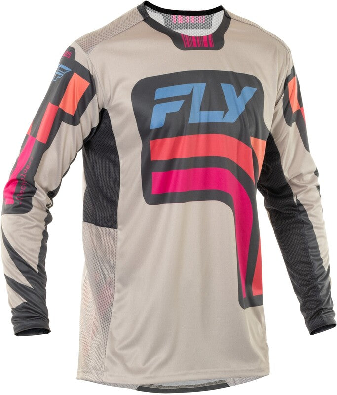 FLY RACING Lite SE Vice Jersey - Light Grey/Pink/Coral
