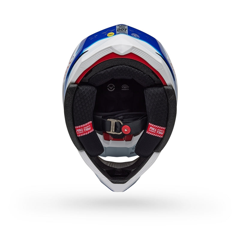 BELL Moto-10 Spherical Helm - Tomac 25 Gloss Blue/White