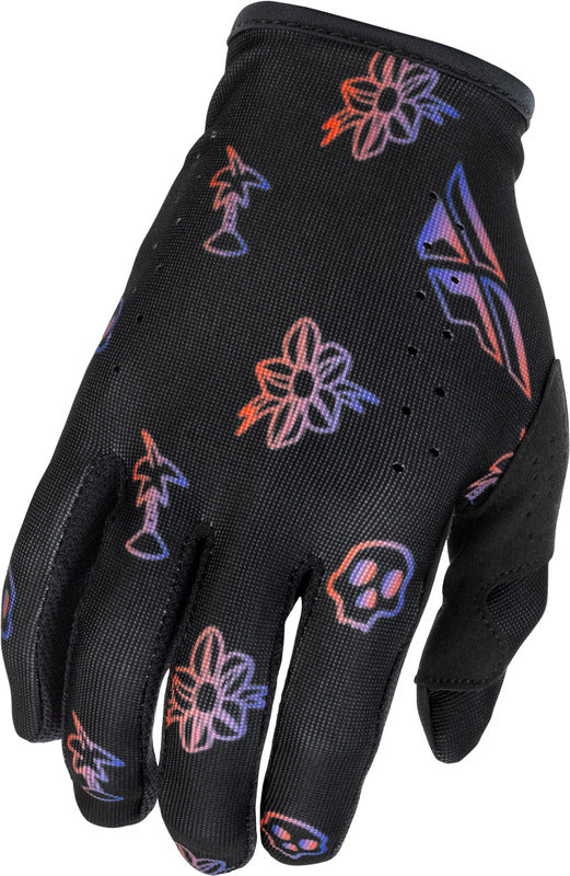FLY RACING Lite Outline Special Edition Youth Kindermaat handschoenen - Zwart/Rood/Paars