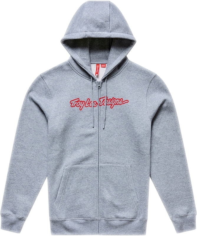 TROY LEE DESIGNS Zip Up Signature Hoodie - Gray Heather