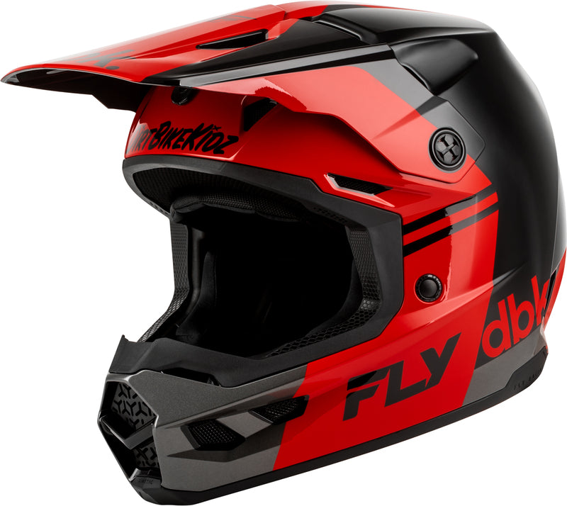 FLY RACING Kinetic DBK 27 Helm – Zwart/Rood/Grijs