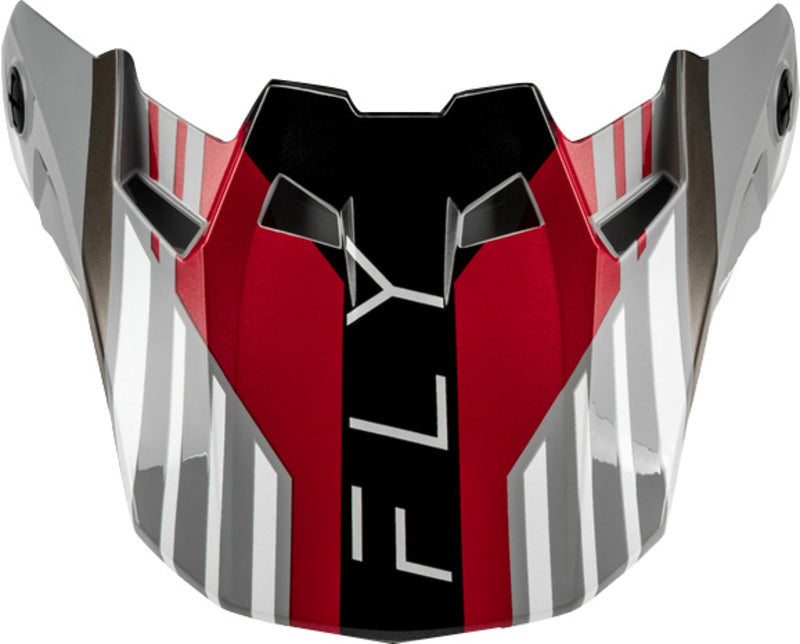 FLY RACING Formula CC Strike Vizier – Grijs/Rood/Zwart/Wit