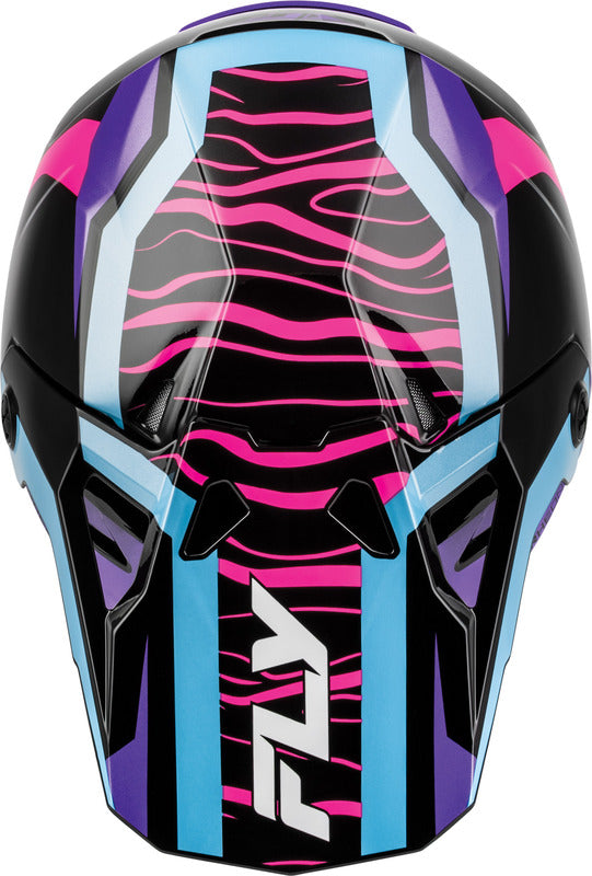 FLY RACING Formula CP Charge Youth Kindermaat helm – Zwart/Grijs/Light Grey