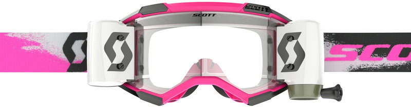SCOTT Fury WFS Crossbril – Zwart/Wit met Clear Works Lens