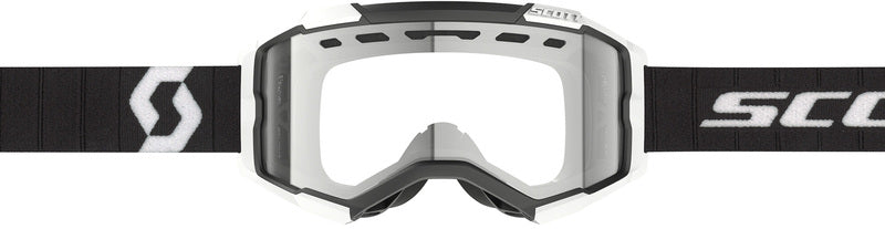 SCOTT Fury Enduro Crossbril – Zwart/Wit met S0 heldere lens
