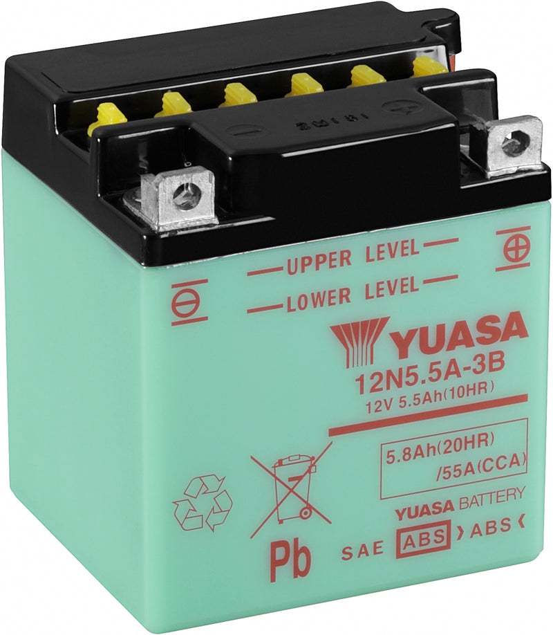 Yuasa Dry Charged Battery 12N5.5A-3B
