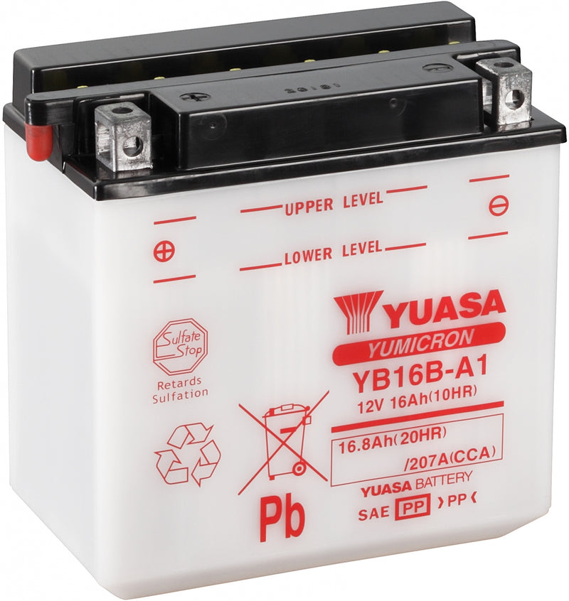 Yuasa Dry Charged Battery Yb16B-A1