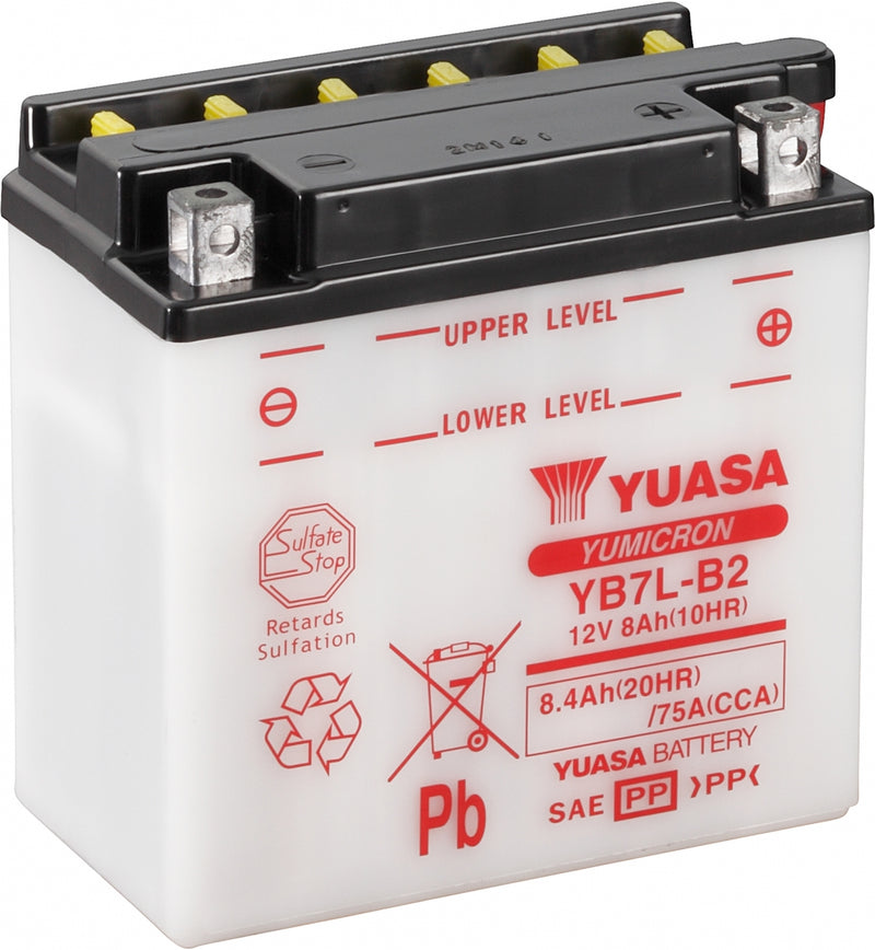 Yuasa Dry Charged Battery Yb7L-B2