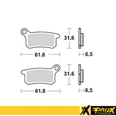 ProX Front Brake Pad KTM65SX '02-22 + KTM85SX '03-11