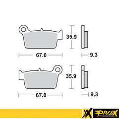 ProX Rear Brake Pad KX250F/450F '04-23 - BOX 10 pcs.