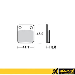 ProX Rear Brake Pad KX65 '00-22 + RM65 '03-05