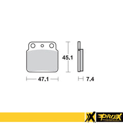 ProX Rear Brake Pad LT-Z400 '03-18 - BOX 10 pcs.