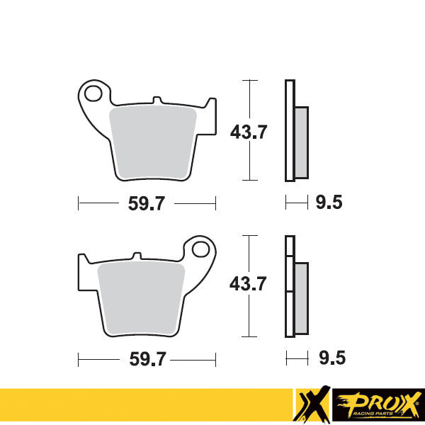 ProX Rear Brake Pad CR125/250 '02-07 + CRF150/250/450R'02-23