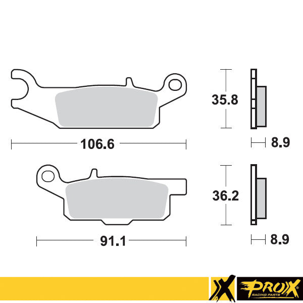 ProX Rear Brake Pad YFM550/700F Grizzly '07-22 - BOX 10 pcs.