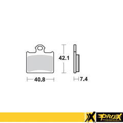 ProX Rear Brake Pad KTM85SX '11-20 - BOX 10 pcs.