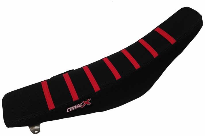 SEAT COVER, BLACK/BLACK/RED (STRIPES) CRF 250 10-13/CRF 450 09-12