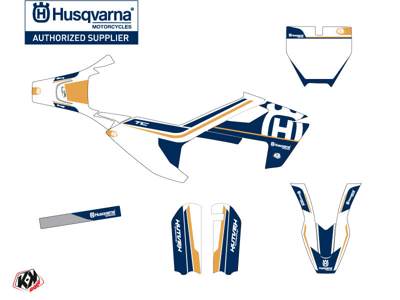 Graphic kit Dirt Bike Heritage Husqvarna TC 50 White