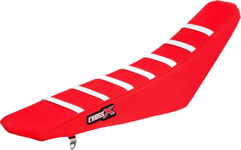 SEAT COVER, RED/RED/WHITE (STRIPES) CRF 250 10-13/CRF 450 09-12