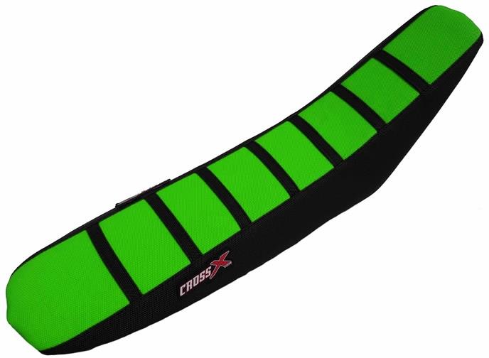 SEAT COVER, GREEN/BLACK/BLACK (STRIPES) KXF 450 16- / KXF 250 17-