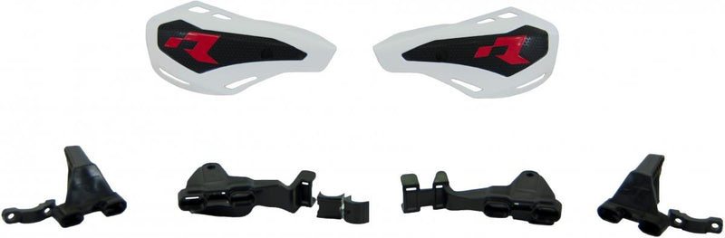 HP1 HANDGUARDS-DOUBLE MOUNTING KIT WHITE WITH LVRS/HDLBAR MOUNTING KIT UNIVERSAL