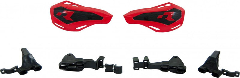 HP1 HANDGUARDS-DOUBLE MOUNTING KIT CRF RED WITH LVRS/HDLBAR MOUNTING KIT UNIVERSAL