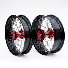Suzuki - Achterwiel - REX 17-4,50 RMZ250/450  07-.. BLACK RIM/RED HUB 25MM - Rear Wheel - MotoXshop