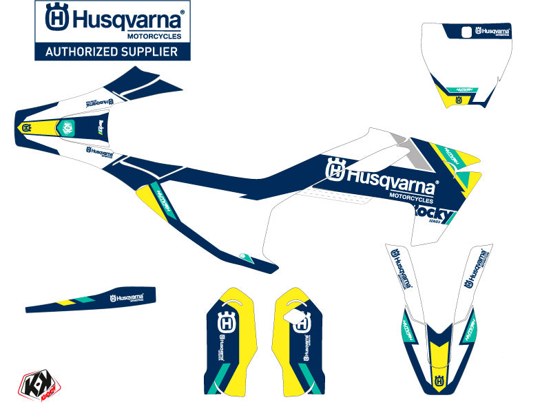 Graphic kit Dirt Bike Rocky Husqvarna TC 85 BLUE