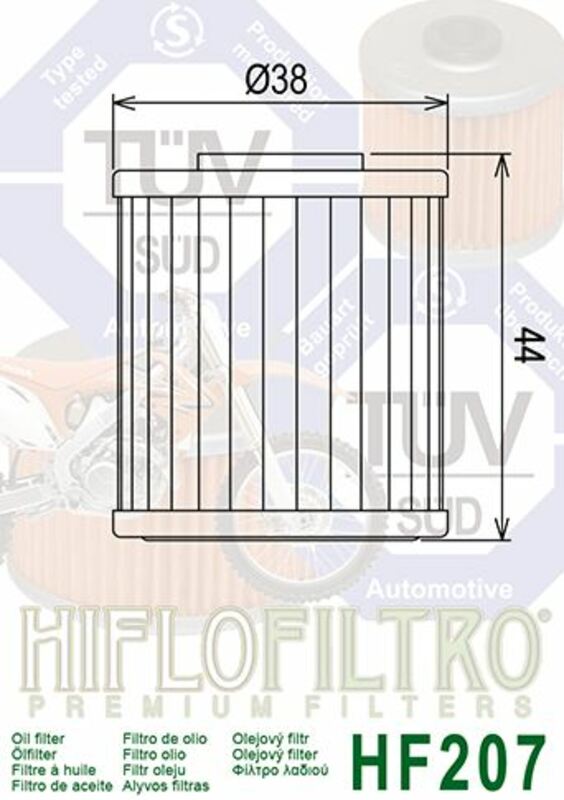HIFLOFILTRO Oil Filter - HF207 