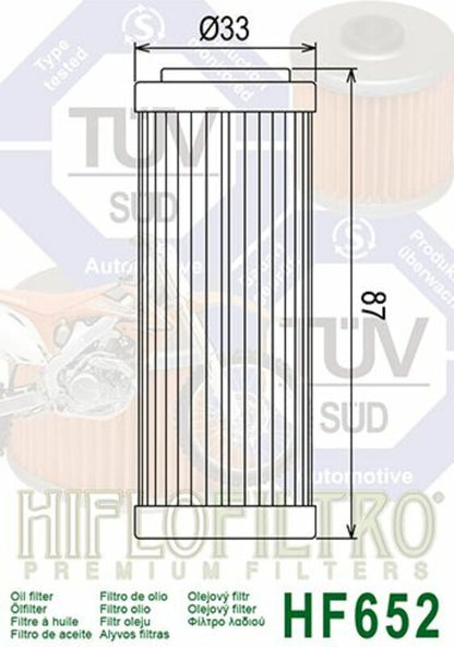 HIFLOFILTRO Oil Filter - HF652 