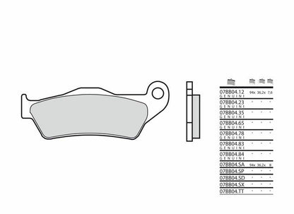 BREMBO OEM Remblokken - 07BB0483 Gesinterd metaal