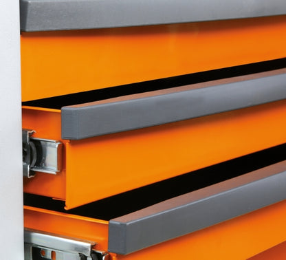 BETA Tool trolley with 7 drawers orange 