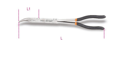 BETA 2-piece extra long bending pliers with double-acting hinge 