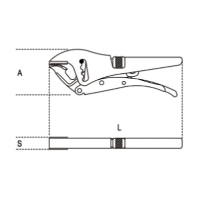 BETA Double Adjustable Long Jaw Grip Pliers 
