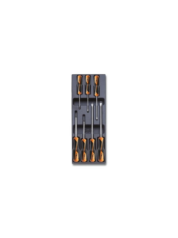 BETA Phillips® and slotted screwdriver incl hard pre-formed inserts 