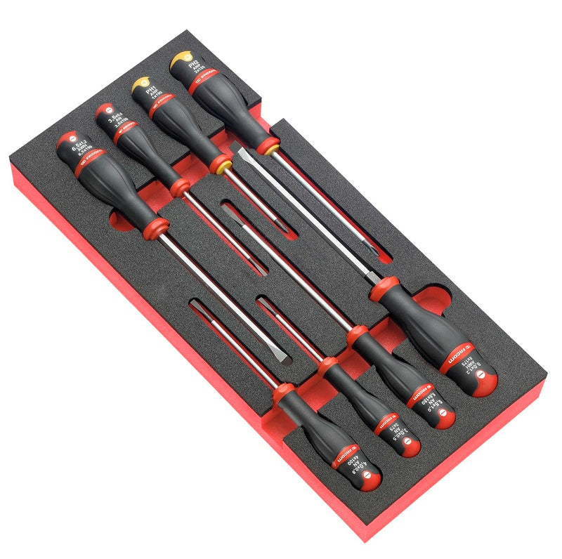 FACOM 8 Protwist® Flat Blade + Cross Head Screwdrivers Module 
