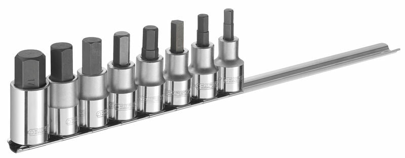 SCREW SOCKET SET 8PCS 1/2 - 6-SIDED 6-7-8-9-10-12-14-17 MM