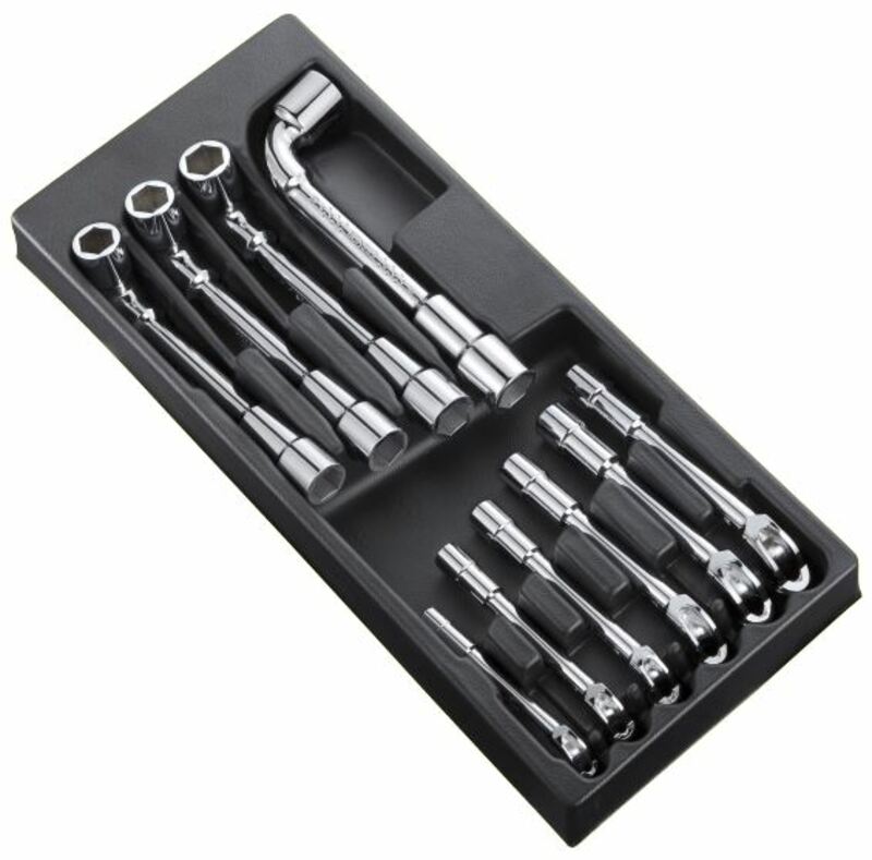 EXPERT 10 Angled Socket Wrenches Tools Module - Plastic Tray 