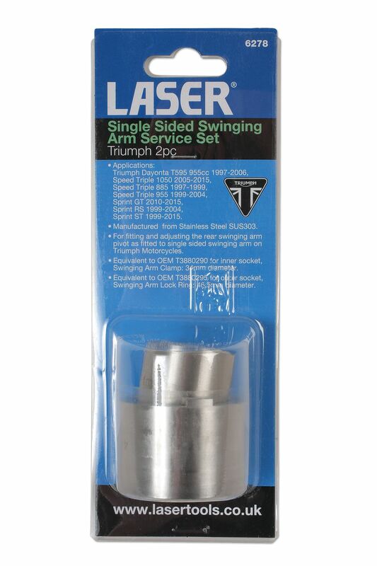 LASER TOOLS One-sided swingarm service set 2 pieces Triumph 