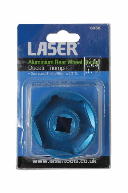 LASER TOOLS Rear wheel socket wrench 41mm/46mm aluminum 