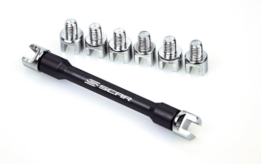 SCAR spaaksleutelset zwart
