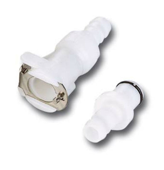 SNELKOPPELING 6MM ENKELE VERGRENDELING WIT