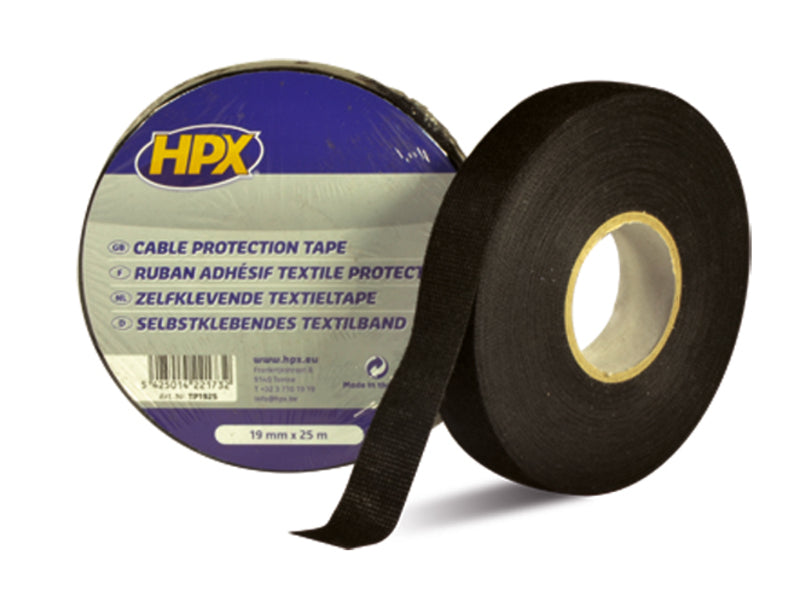 TAPE COTTON BLACK BLACK - 19MM X 25M