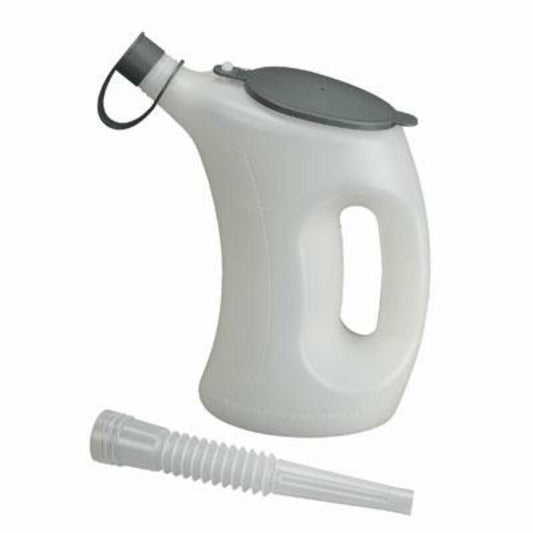 PLASTIC MAATBEKER 1L GEGRAD., FLEXIBELE TIP DEKSEL+DOP