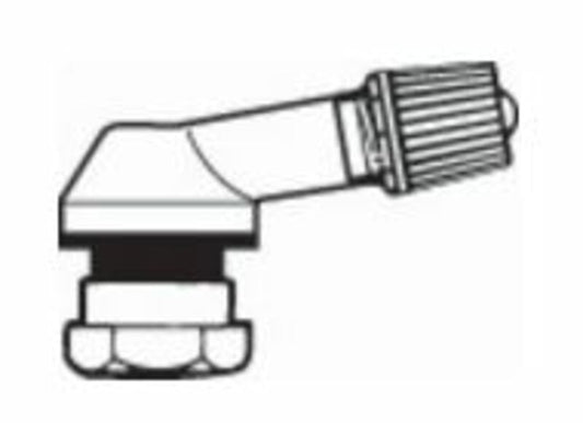 TUBELESS VENT. 80° ZWART L:24MM H:22,5MM Ø8,5MM IN ALU - PACK VAN 10