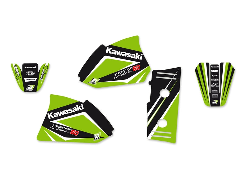 BLACKBIRD Dream Graphic 4 Complete Graphic Kit Kawasaki KX60 