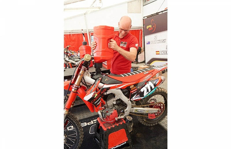 POLISPORT Pro octane quick fill fuel tank 10L red + oil mixer 100ml