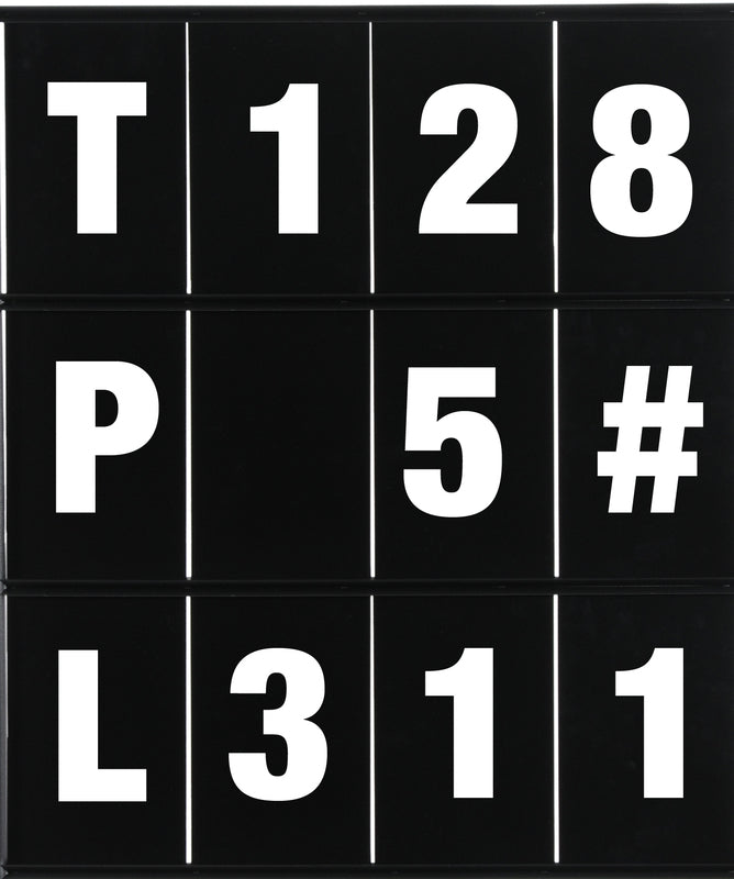 LIGHTECH nummer- en letterset voor bewegwijzering