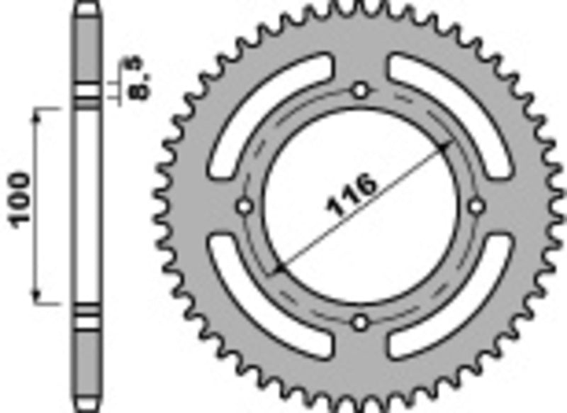 PBR Steel C45 standard rear sprocket 467 - 420