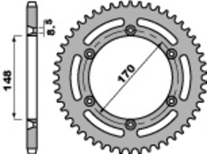PBR Steel C45 standard rear sprocket 804 - 520